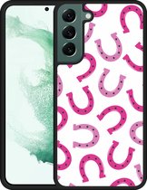 Galaxy S22+ Hardcase hoesje Pink Horseshoes - Designed by Cazy