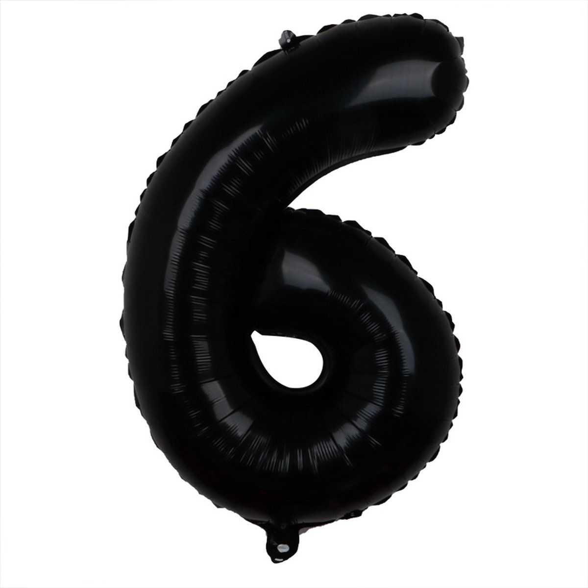Folieballon / Cijferballon Zwart XL - getal 6 - 82cm