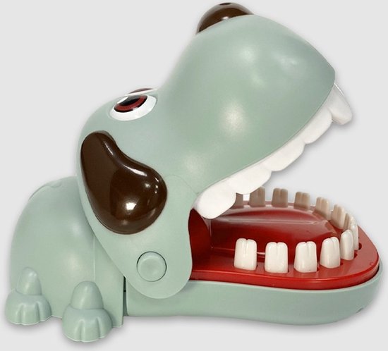 Thumbnail van een extra afbeelding van het spel Hond Groen Krokodil met Kiespijn Spel Bijtende Drankspel