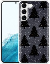 Galaxy S22+ Hoesje Snowy Christmas Trees - Designed by Cazy