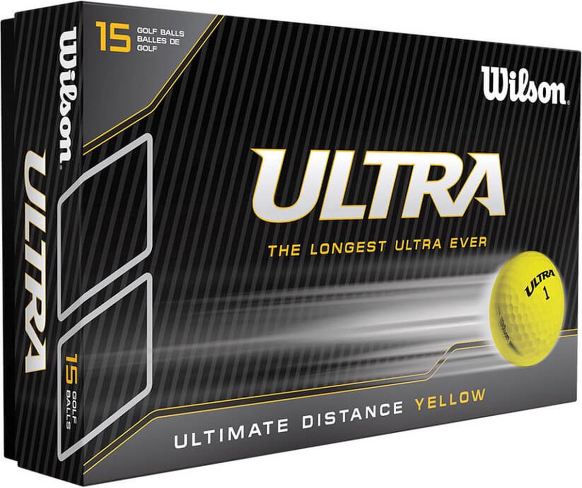 Wilson Ultra 2022 Golfballen - Geel - 15 Stuks