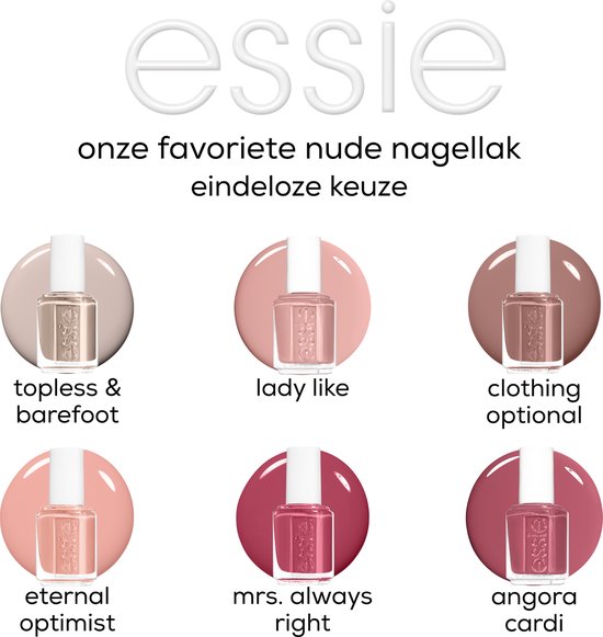 essie® - original - 101 lady like - nude - glanzende nagellak - 13,5 ml