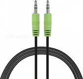 Audio Kabel 3.5mm Jack Aux Kabel Stereo 1 meter zwart/groen.