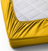 Y-NOT - Crispy Cotton Hoeslaken Matras - 90x200 - tot 25 cm matrasdikte - 100% Katoen - 180 draaddichtheid - Geel