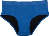 Moodies Undies - menstruatie- & incontinentie ondergoed - Bamboe Hipster - Heavy kruisje - Blauw - maat L