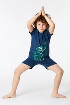 Woody pyjama unisex - marineblauw - krokodil - 221-1-PLE-Z/874 - maat 98