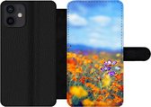 Bookcase Geschikt voor iPhone 12 telefoonhoesje - Cosmos - Kleuren - Lente - Met vakjes - Wallet case met magneetsluiting