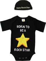 Bodytalk Romper Born pour être une Rock Star avec chapeau MT. 50/56