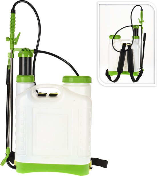 DOUBFIVSY Drukspuit, Autopomp, Tuinsproeier Met Batterij Elektrische Plantensproeier Met 3 Sproeiers Telescopische Lans Met Zichtbaar Batterijniveau Transparante Tank