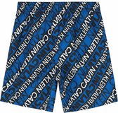 Calvin Klein - Jongens Zwemshort - Blauw/Zwart met print - 8/10 jaar