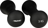 dumbbells Bone 3kg staal/PU zwart 2 stuks