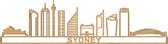 Skyline Sydney Eikenhout 165 Cm Wanddecoratie Voor Aan De Muur Met Tekst City Shapes