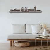 Skyline Dongen Notenhout 130 Cm Wanddecoratie Voor Aan De Muur Met Tekst City Shapes