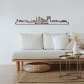 Skyline Rotterdam Notenhout 130 Cm Wanddecoratie Voor Aan De Muur Met Tekst City Shapes