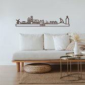 Skyline Oss Notenhout 165 Cm Wanddecoratie Voor Aan De Muur Met Tekst City Shapes