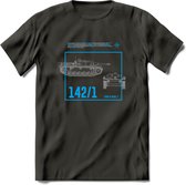 Stug 3 Tank Destroyer leger T-Shirt | Unisex Army Tank Kleding | Dames / Heren Tanks ww2 shirt | Blueprint | Grappig bouwpakket Cadeau - Donker Grijs - M