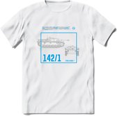 Stug 3 Tank Destroyer leger T-Shirt | Unisex Army Tank Kleding | Dames / Heren Tanks ww2 shirt | Blueprint | Grappig bouwpakket Cadeau - Wit - S