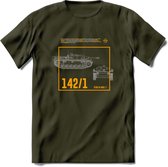 Stug 3 Tank Destroyer leger T-Shirt | Unisex Army Tank Kleding | Dames / Heren Tanks ww2 shirt | Blueprint | Grappig bouwpakket Cadeau - Leger Groen - S