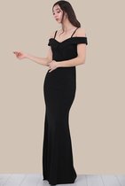 HASVEL-Zwarte Maxi jurk Dames - Maat M-Galajurk-Avondjurk-HASVEL-Black Maxi Dress Women-Size M-Prom Dress-Evening Dress