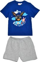 BING shortama - blauw met grijs - Bing Bunny pyjama - maat 104/110