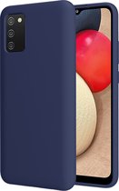 Samsung Galaxy A03s hoesje donker blauw siliconen case