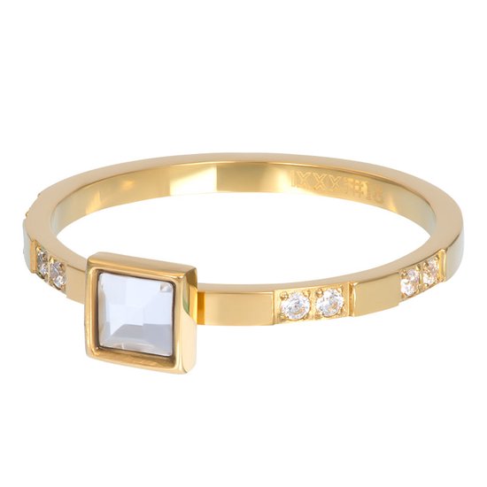 iXXXi jewelry vulring Expression Square goudkleurig maat 18 (gewone ringmaat 20)