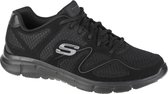 Skechers Satisfaction 58350-BBK, Mannen, Zwart, Sneakers,Sportschoenen, maat: 39,5