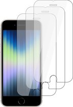 Screenprotector geschikt voor iPhone SE 2022 - Beschermglas Screen Protector 9H Glas - 3 Stuks