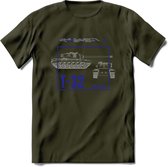 T32 Heavy tank leger T-Shirt | Unisex Army Tank Kleding | Dames / Heren Tanks ww2 shirt | Blueprint | Grappig bouwpakket Cadeau - Leger Groen - M