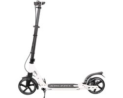 Kruzzel - Step voor volwassenen - Grote step - Autoped - Vering - Schijf rem - 100kg - Vouwbaar - Grote wielen - Wit -