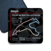 ILOJ onderzetter - Formule 1 circuit - België - Circuit de Spa-Francorchamps - 2022 - vierkant