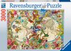 Ravensburger puzzel Flora en Fauna Wereldkaart - Legpuzzel - 3000 stukjes