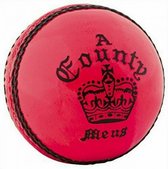 cricketbal County Crown heren 22,5 cm leer roze