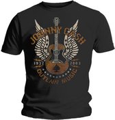 Johnny Cash - Outlaw Heren T-shirt - 2XL - Zwart