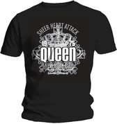 Queen Heren Tshirt -2XL- Sheer Heart Attack Zwart
