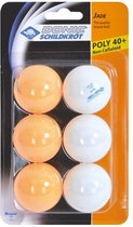 tafeltennisballen oranje/wit 6 stuks