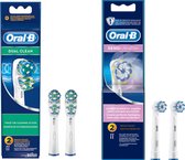 ORAL-B - Opzetborstels - DUAL CLEAN+SENSI ULTRA THIN - Elektrische tandenborstel borsteltjes - COMBIDEAL