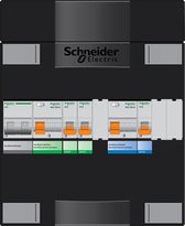 Coffret de distribution Schneider Electric Advanced, 1 phase, 3 groupes d'éclairage, 2 disjoncteurs différentiels 30mA 220x220x100mm interrupteur principal 40A à 2 pôles