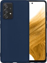 Samsung A53 Hoesje Siliconen - Samsung Galaxy A53 Case - Samsung A53 Hoes - Donkerblauw