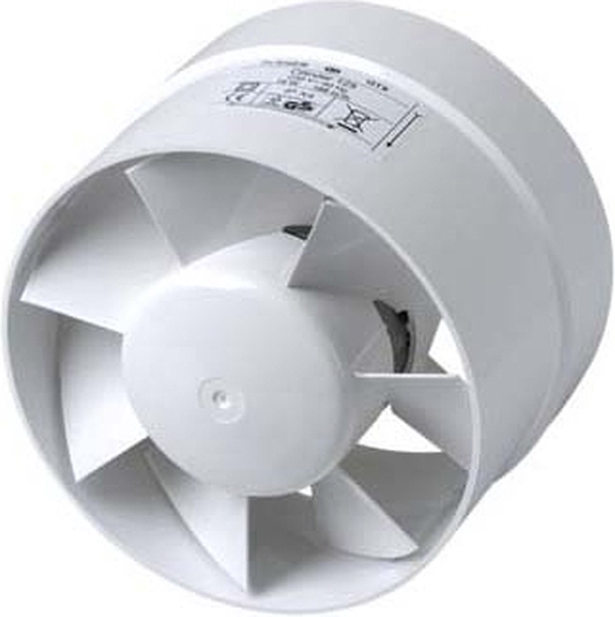 Plieger Cilinder Ventilator - 105 m³ x Ø 100 mm - Wit | bol.com