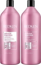Redken Volume Injection Shampooing 1000 ml + Après-shampooing 1000 ml - Pack économique