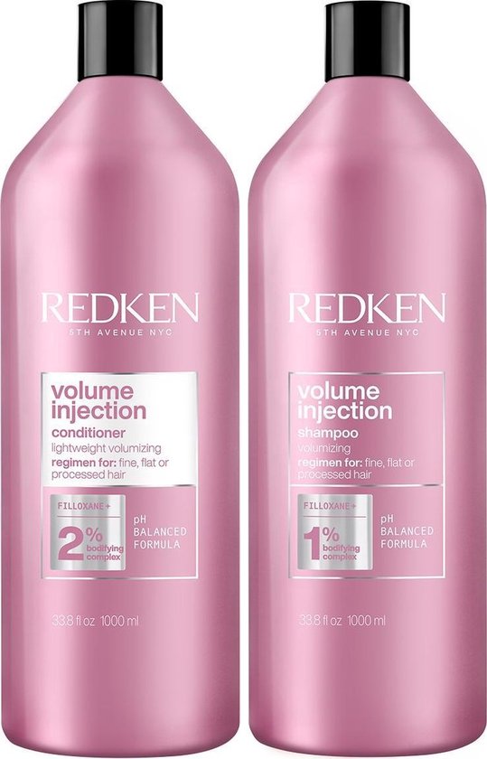 Redken Volume Injection Shampoo 1000ml + Conditioner 1000ml