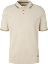 Tom Tailor Denim Korte mouw Polo shirt - 1029722 Wolwitecru (Maat: S)