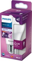 PHILIPS Sensor LED MULTIPACK 2x A60 Bewegings- en Schemersensor - 8W E27 Koel Wit 4000K | Vervangt 60W