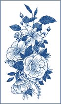 Jagua Henna neptattoo- Bloemen en bladen 6- Carnaval-Tijdelijke plak tattoo-Nep tatoeage-FST260