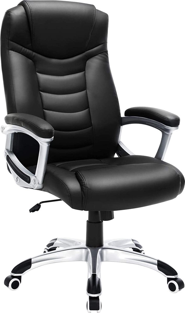 Bureaustoel – Comfortabele Bureastoel - In hoogte verstelbaar – Ergonomisch - Stoel -Ergonomische bureaustoel voor volwassenen - Zwart