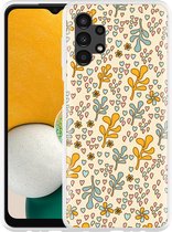 Hoesje Geschikt voor Samsung Galaxy A13 Doodle Flower Pattern
