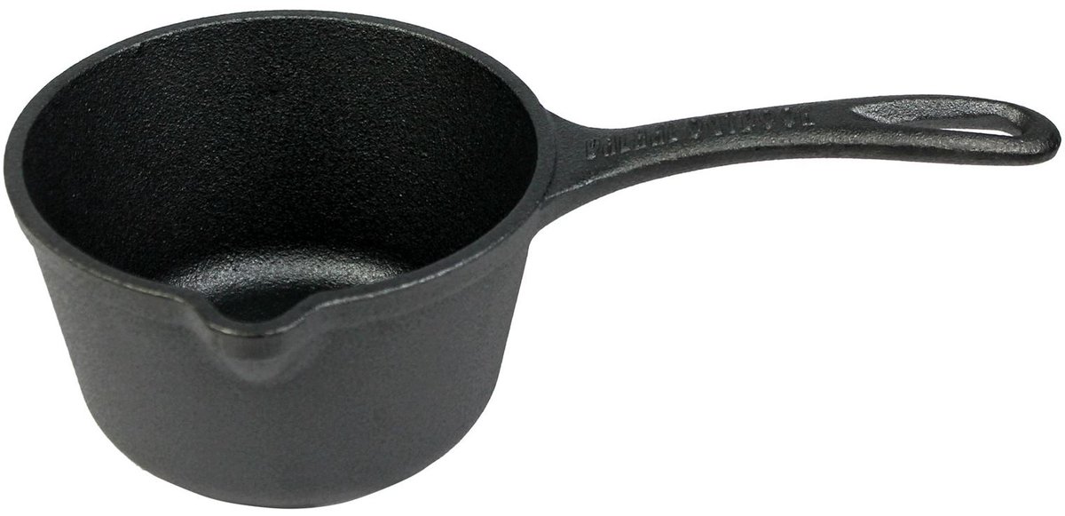 Valhal Outdoor - sauspan / steelpan 1L met steel - gietijzer - schenktuit - VH1L.SP
