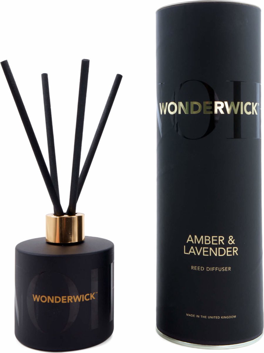 Wonderwick - Amber & Lavender Noir geurstokjes