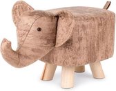 Good lifehacks Olifant Olly - Kinderstoel - Dierenkrukje - Poef - Voetenbank - Krukje - Kinderzitje - Opstapje - Eetstoel - Olifant - Zacht Kunstleder - Bruin